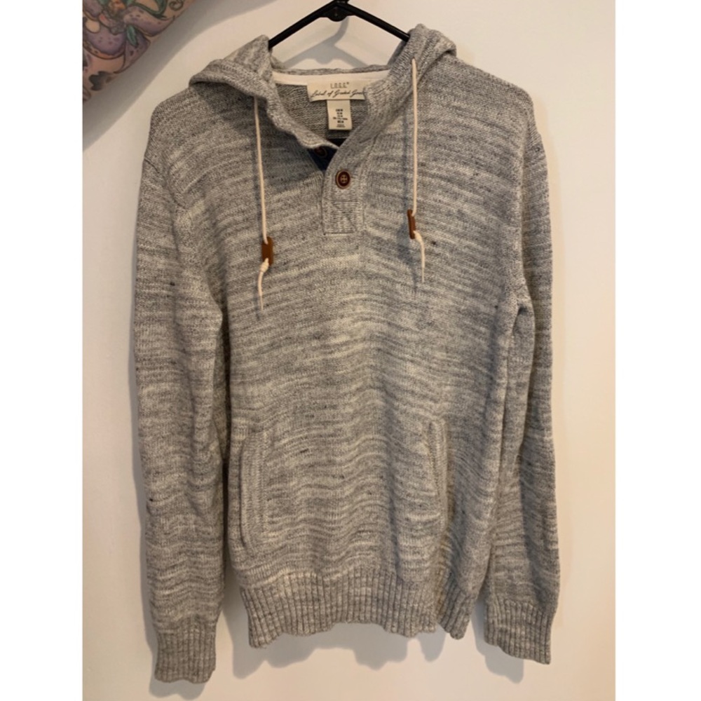 Heather Gray Hooded Sweatshirt